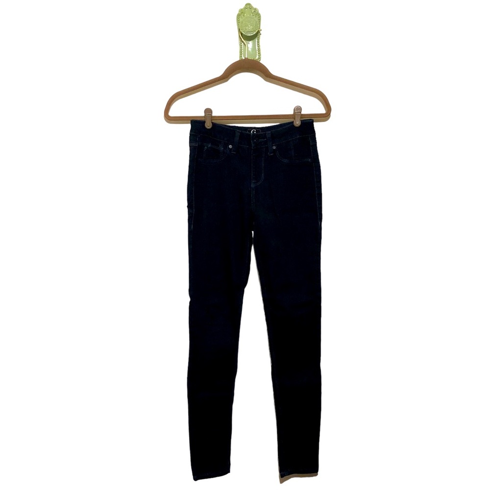 G Giuliana Denim Jeans Leggings Jeggings Premium Dark Indigo Blue Faux Fly